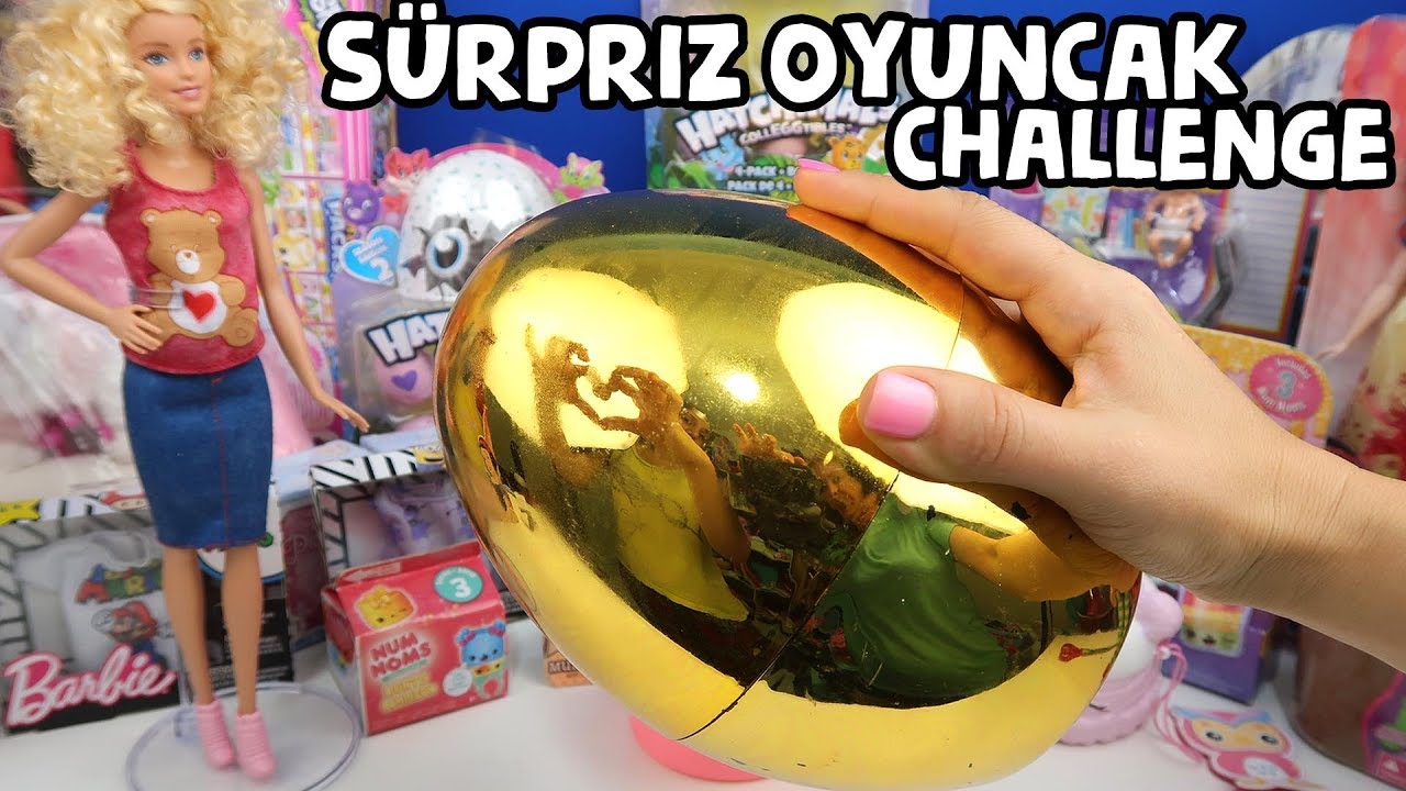Sürpriz Oyuncak Challenge Gözü Kapalı Kağıttan Ne Çıkarsa Altın Yumurta İçinde Bidünya Oyuncak 🦄