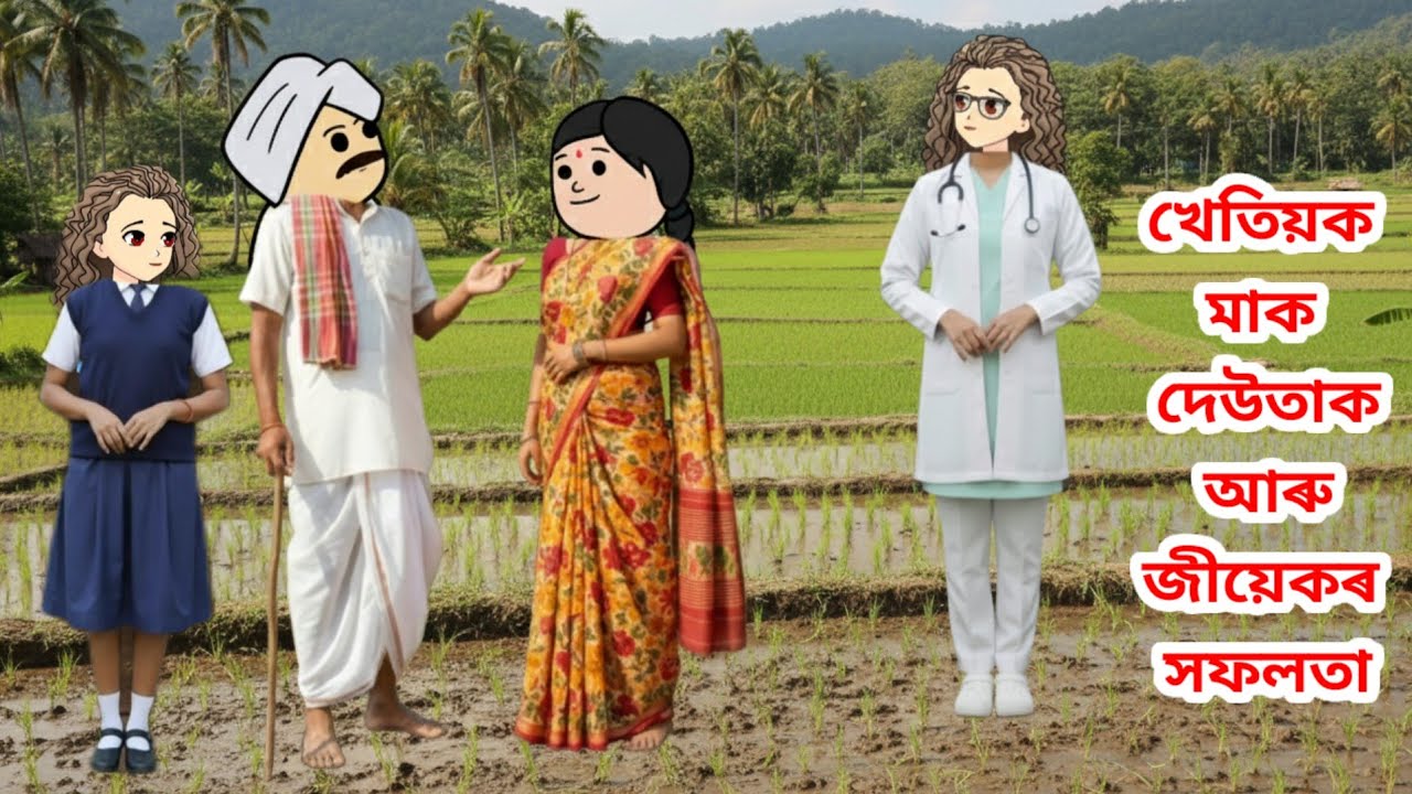 খেতিয়ক মাক-দেউতাক আৰু জীয়েকৰ সফলতা//Assamese cartoon story//Assamese short story//Assamese serial 