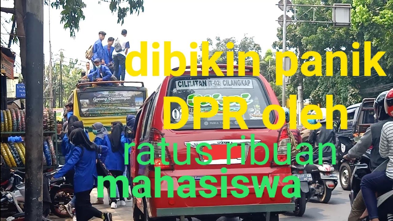 ribuan mahasiswa Berangkat demo ke kantor DPR