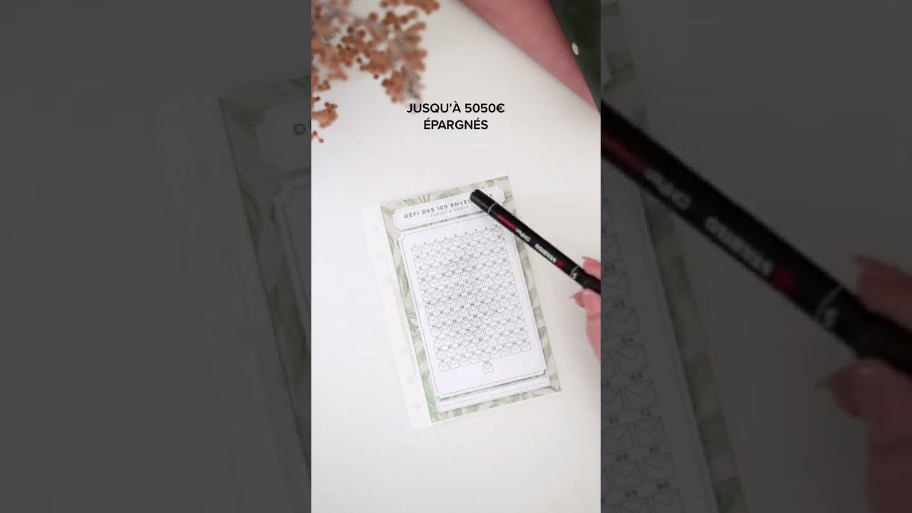 je vous explique le d&eacute;fi des 100 enveloppes #shorts