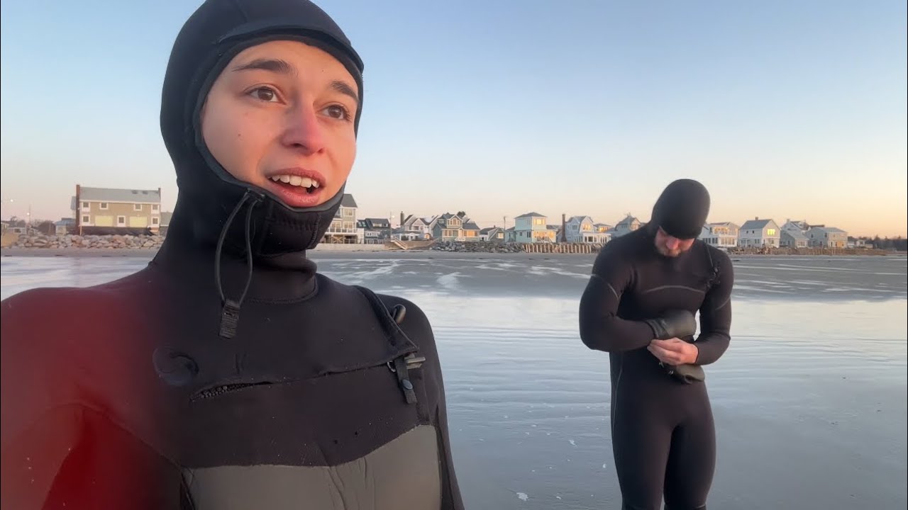 Sunrise Surf in Maine.. brisk morning at Higgins!