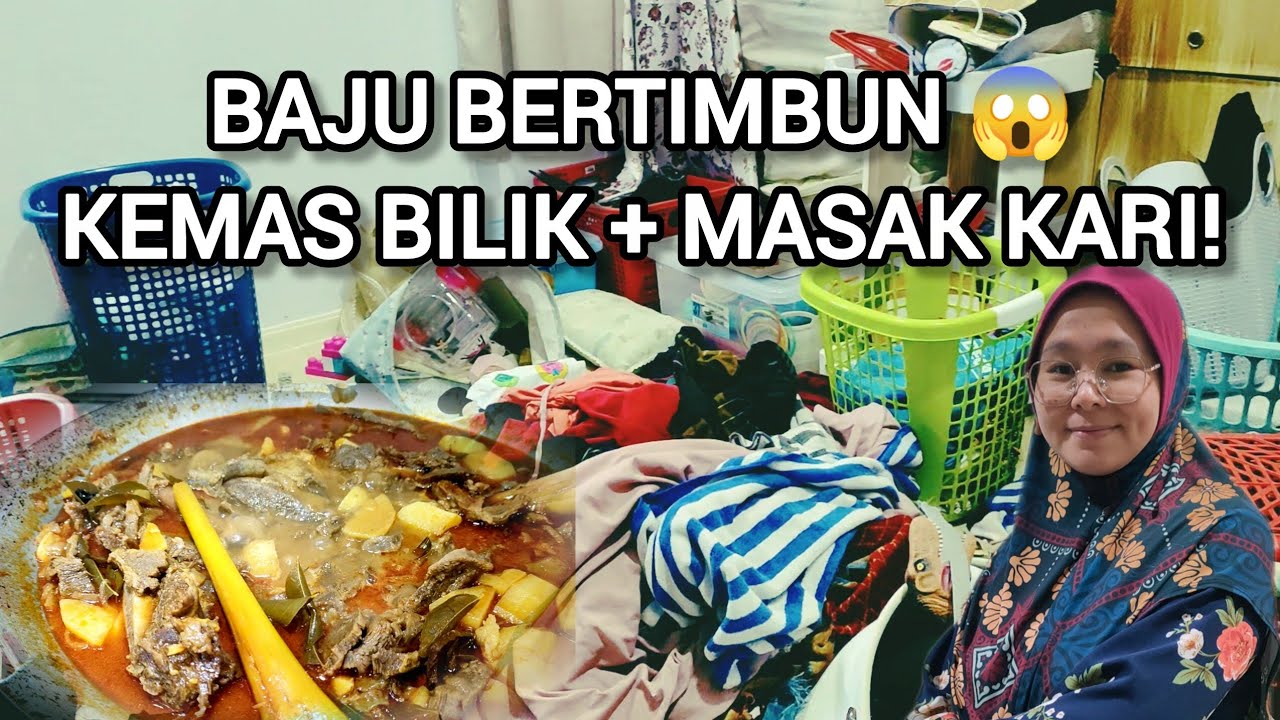 Baju Bertimbun, Mainan Bersepah & Anak &lsquo;Tolong&rsquo; Kemas 🫠 | Realiti Suri Rumah | Kari daging