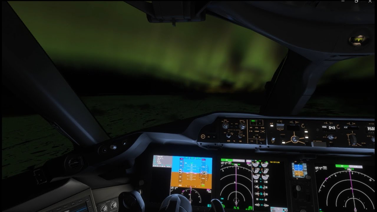 MSFS2024: How accurate does it model Solar Storms? (It underestimates it) Aurora timelapse at 14m30s
