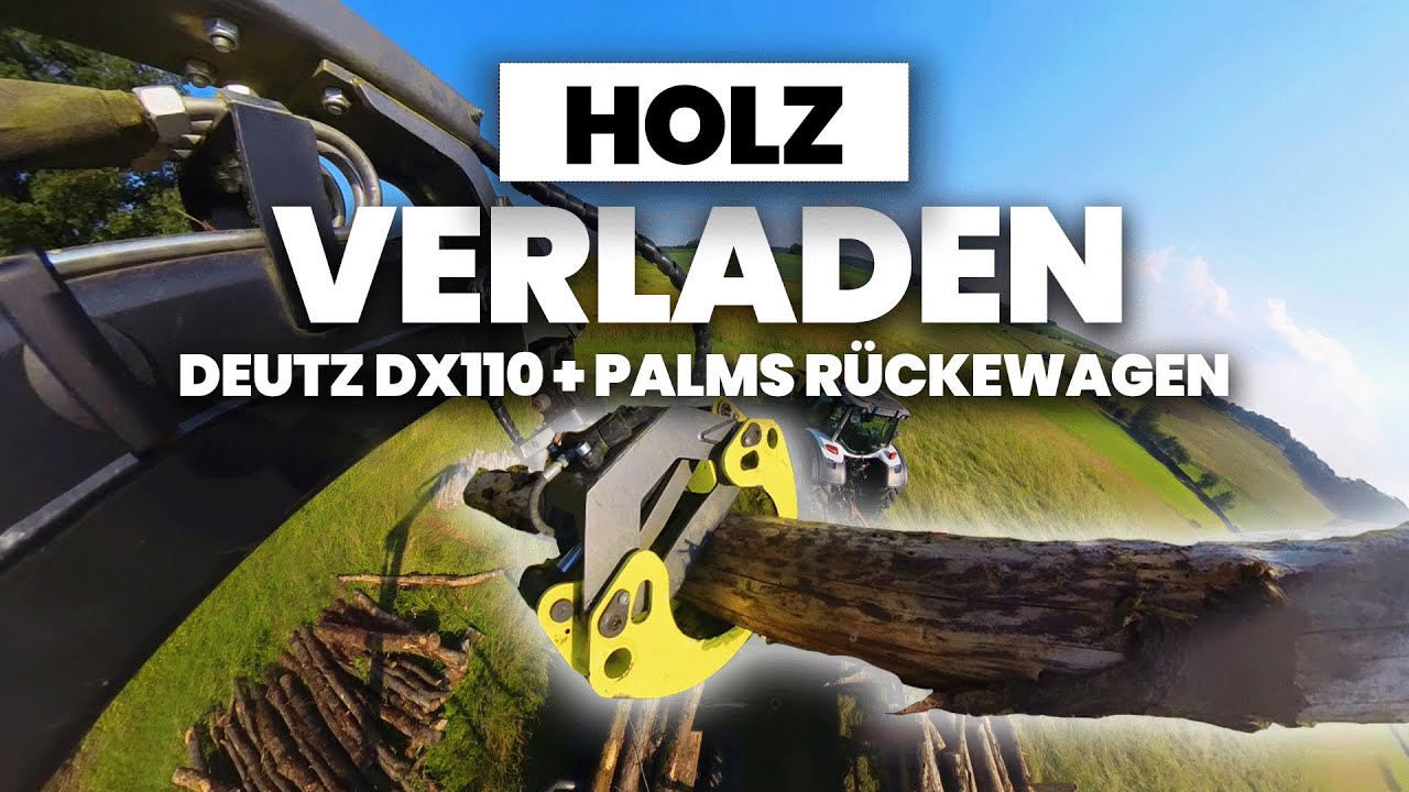 Holz verladen | Deutz DX 110 | Palms Rückewagen