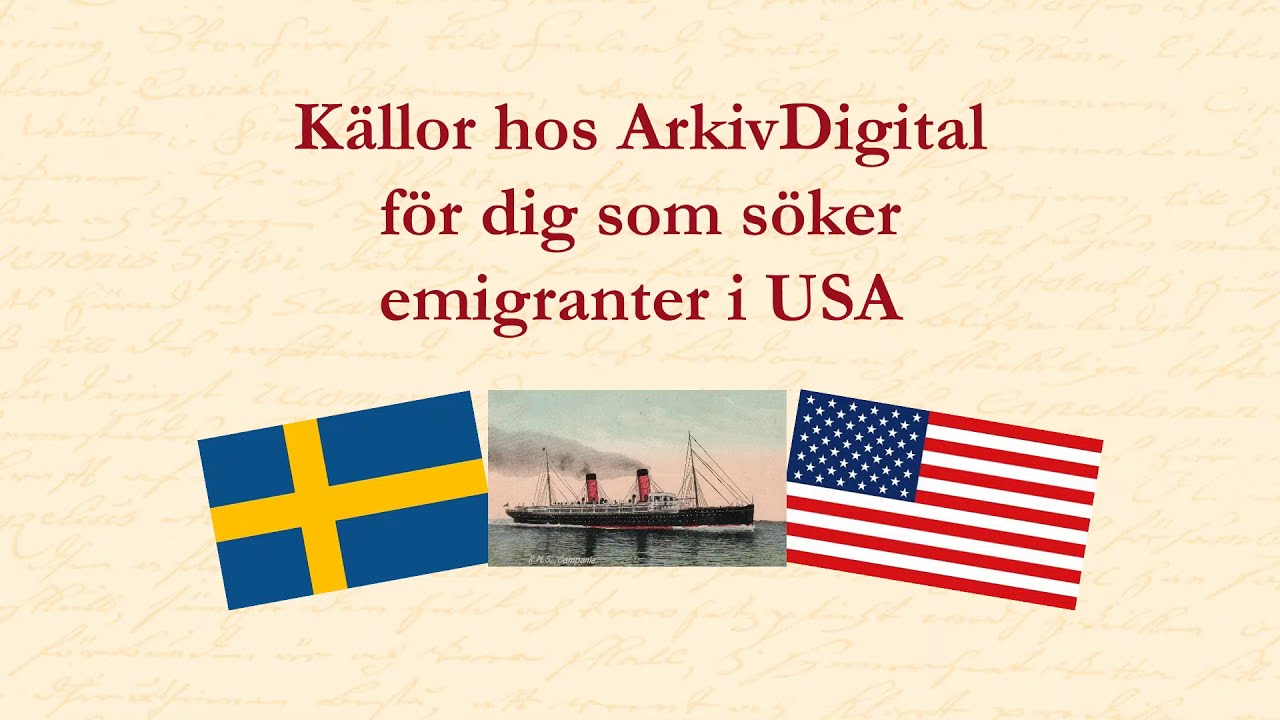 Sök emigranter hos ArkivDigital