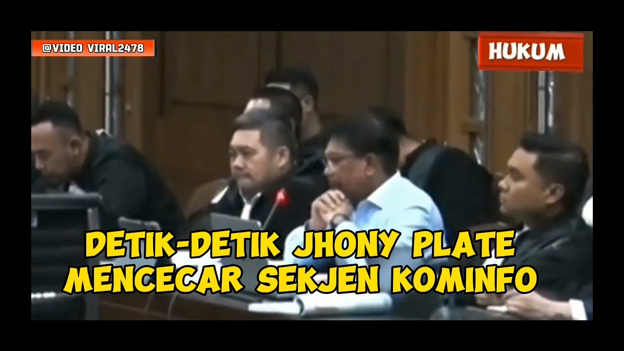 VIDEO DETIK-DETIK JHONY PLATE MENCECAR SEKJEN KOMINFO