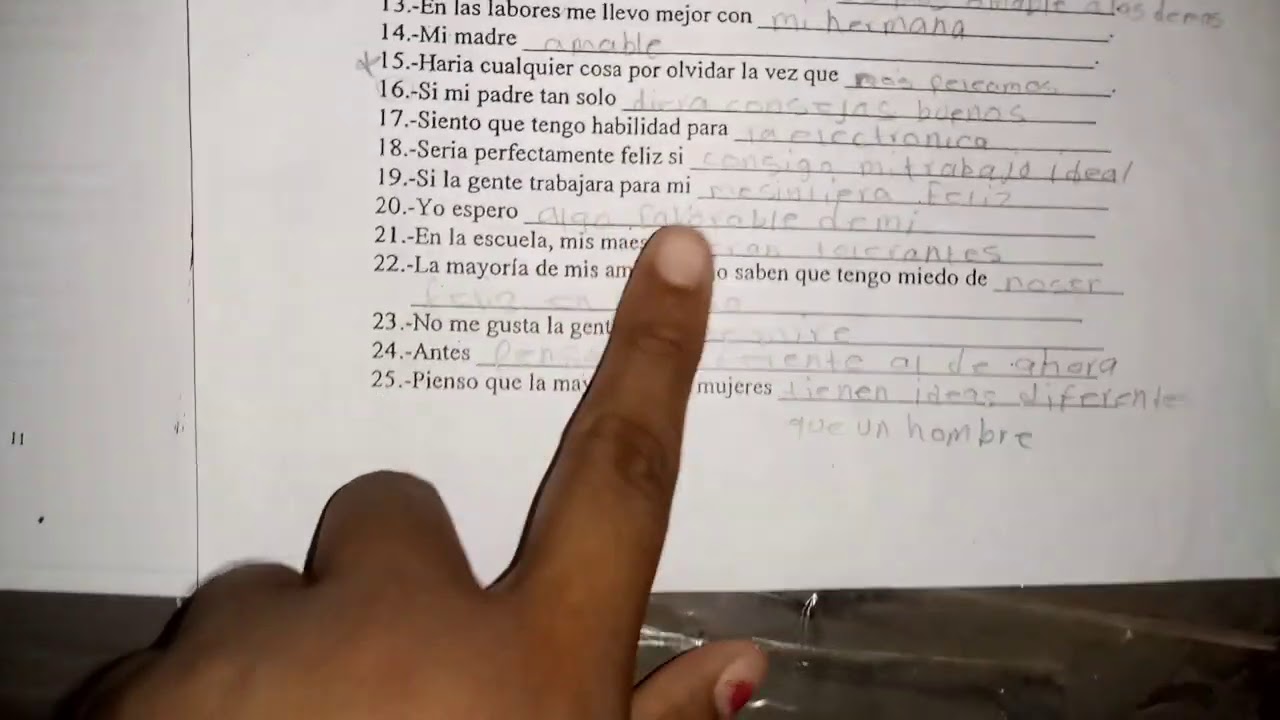 Test de frases incompletas de Sacks