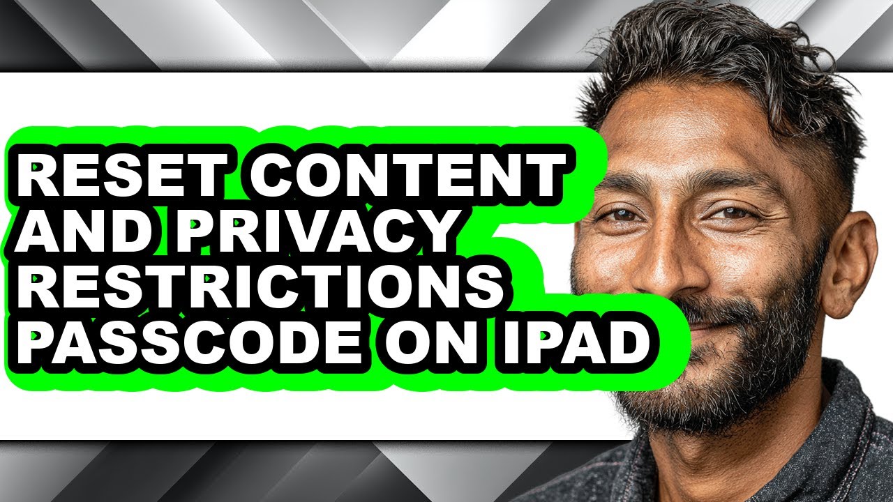 How to Reset Content and Privacy Restrictions Passcode on Ipad - Step by Step