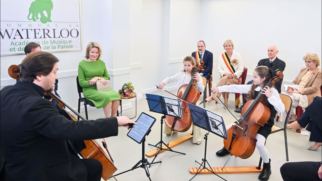 JT de la RTBF : Sa Majest&eacute; la Reine Mathilde rend visite &agrave; l'Acad&eacute;mie de Waterloo.