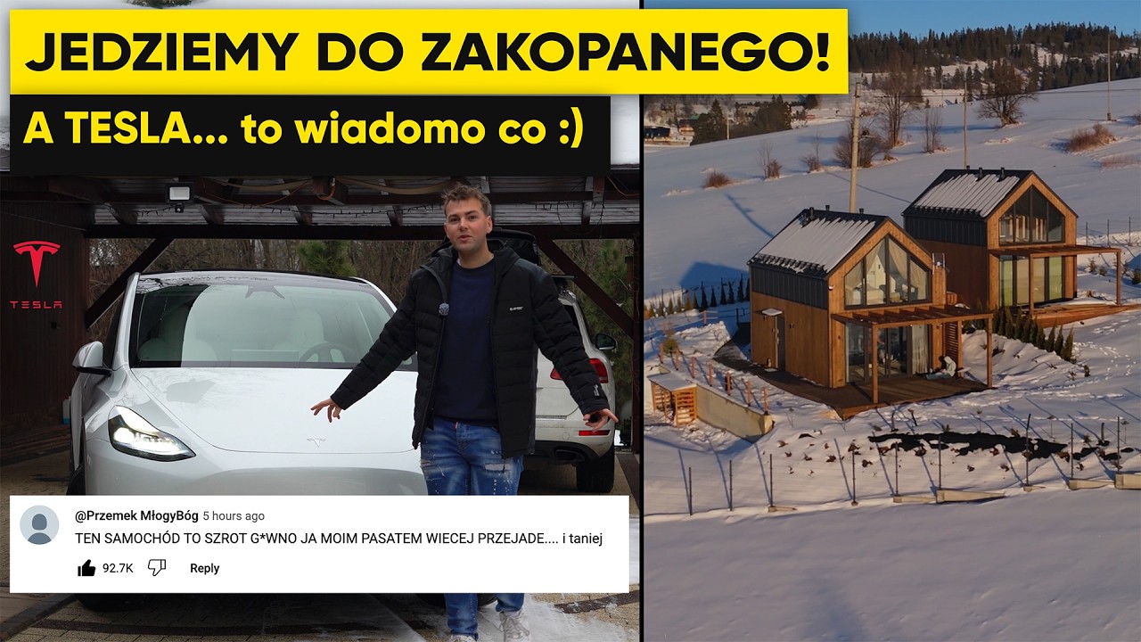 JEDZIEMY DO ZAKOPANEGO! CIEKAWE, CZY TESLA DA SOBIE RADE... DOTYK TATR!