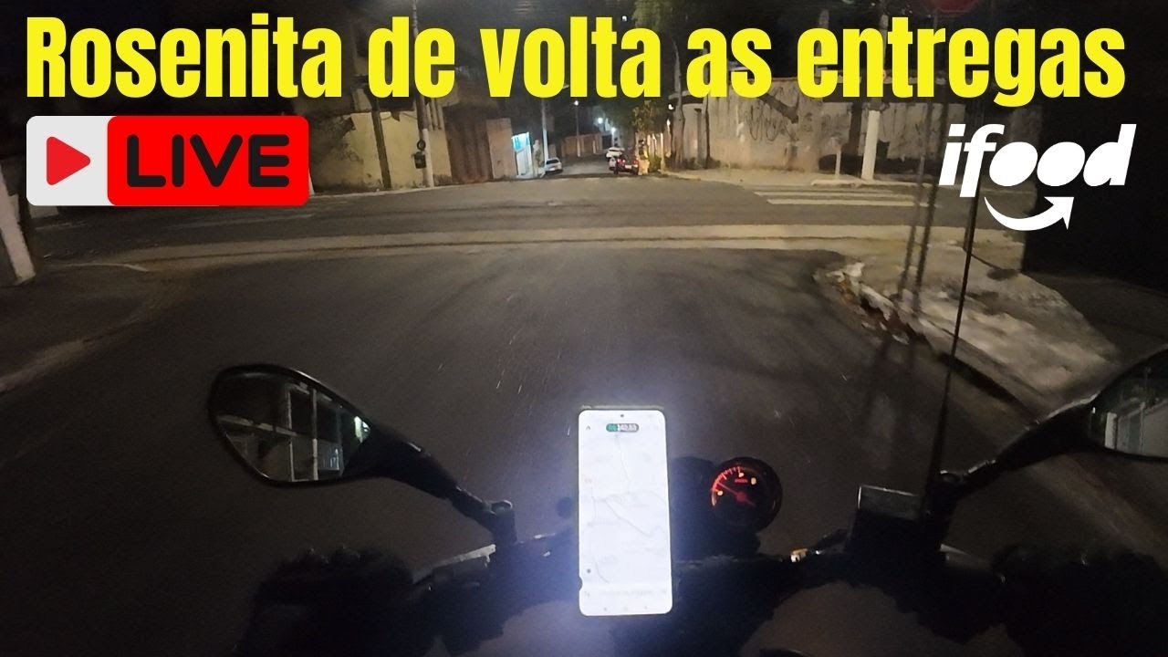 Live da volta da Rosenita nas entregas ifood em S&atilde;o Paulo