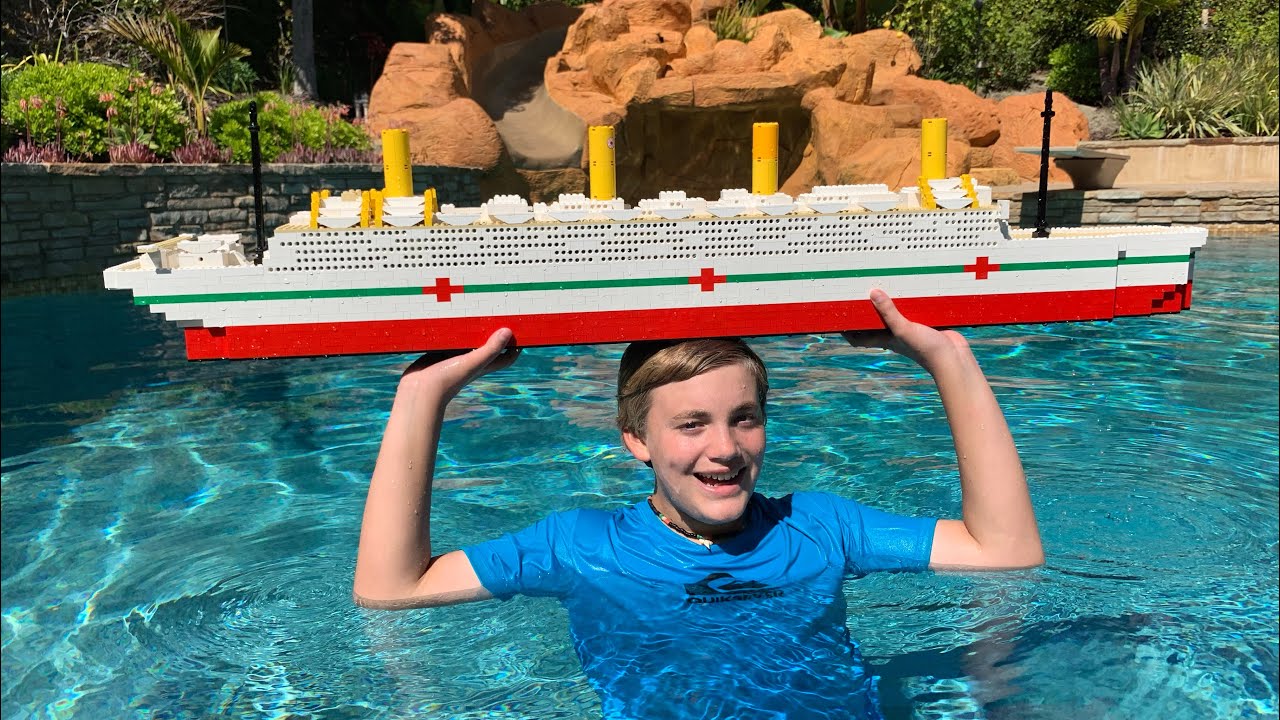 Larry Life MONSTER BRITANNIC LEGO SHIP!!