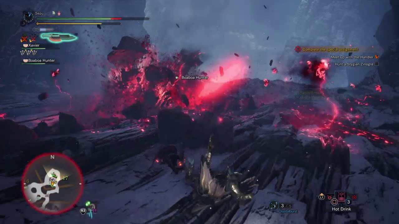 Monster Hunter World: Iceborne Stygian Zinogre mega attack