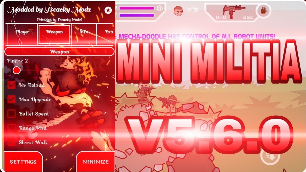 Mini Militia V5.6.0 Mod Menu | By Treacky Modz