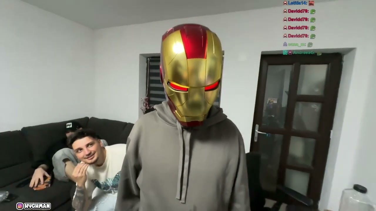 NICUSOR CU MASCA LUI IRON MAN