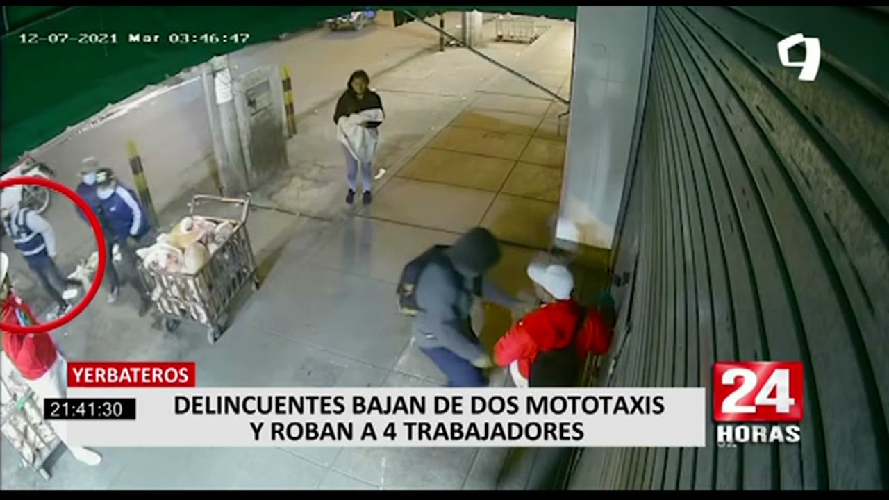 Delincuentes asaltaron a cuatro trabajadores en el mercado de Yerbateros