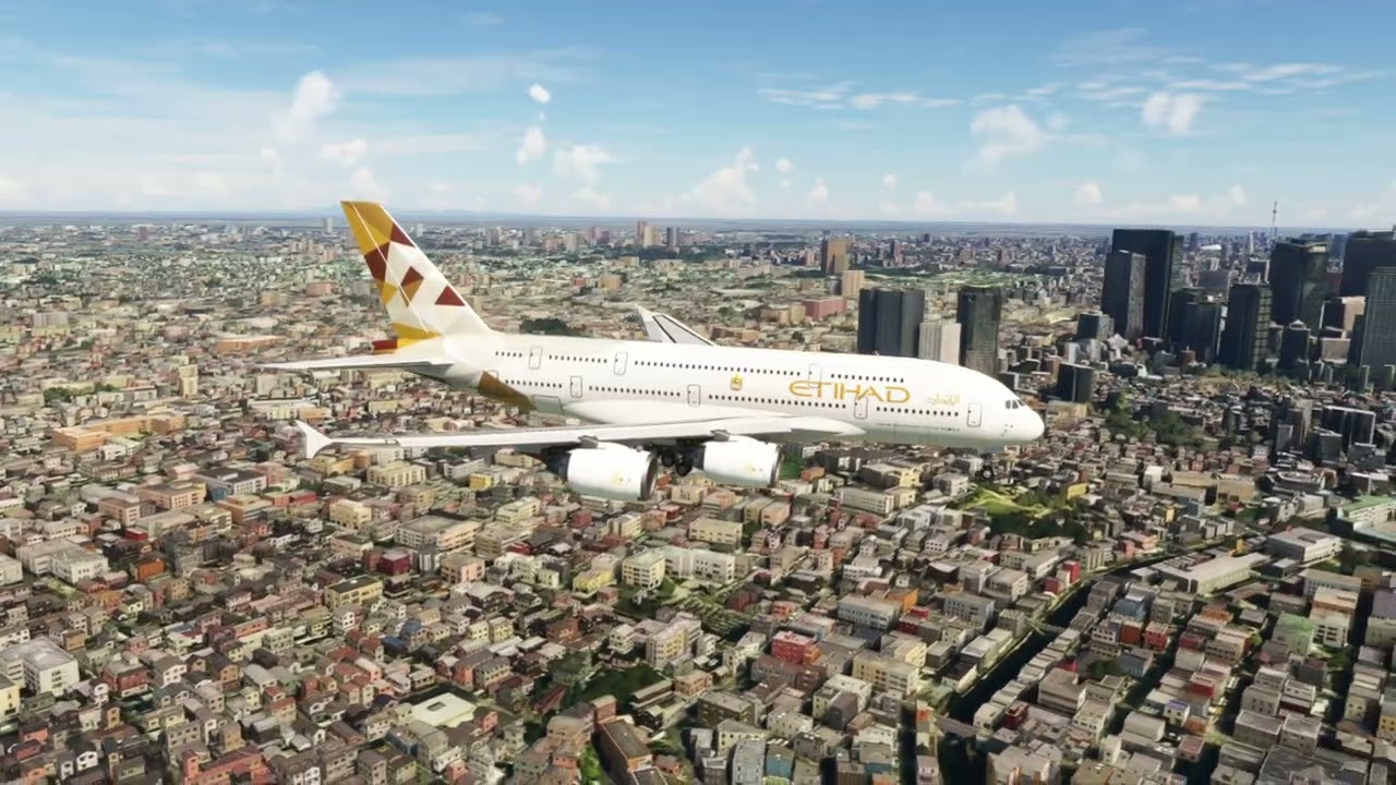 Impossible Landing! Etihad A380-800 Touches Down on a Short Runway in Tokyo -4K