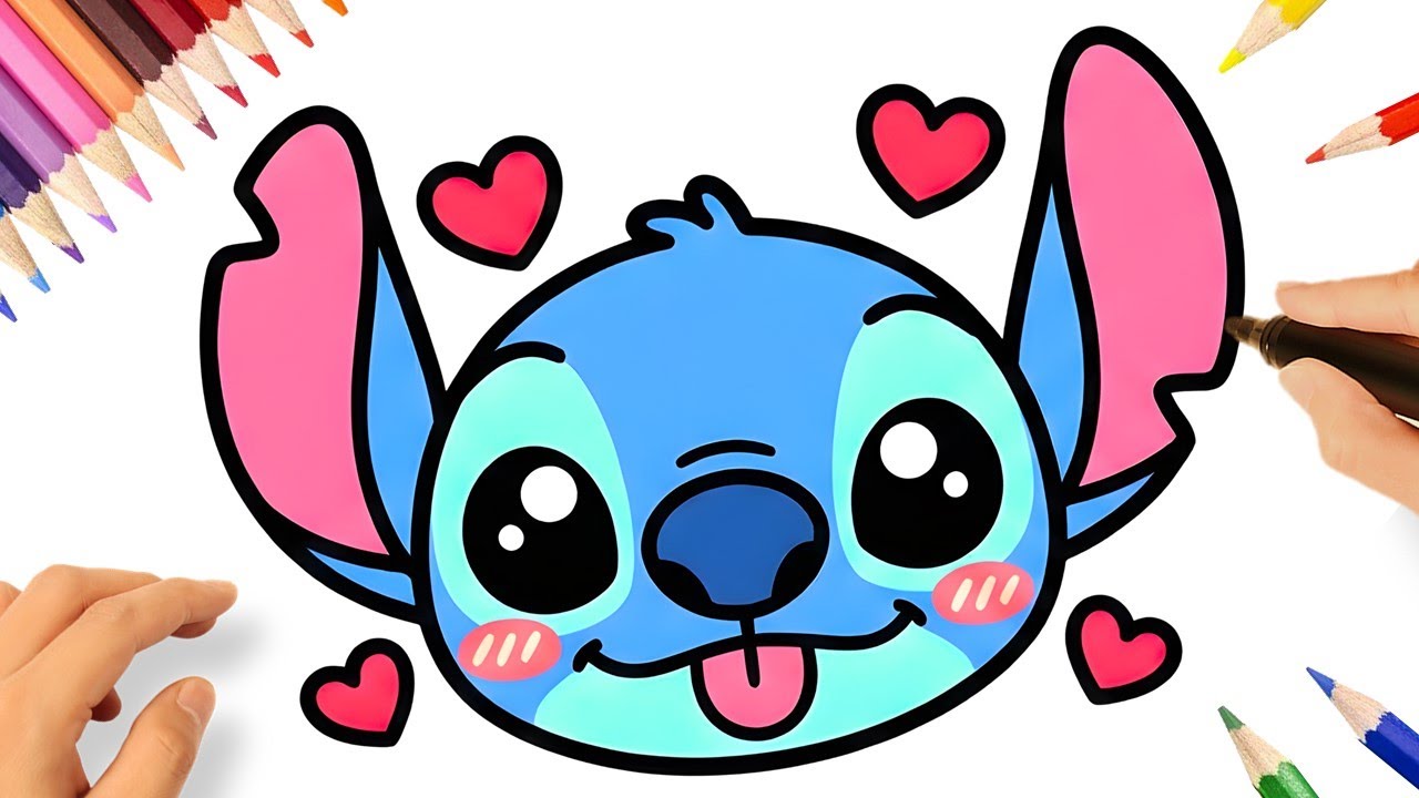 CÓMO DIBUJAR A STITCH FÁCIL 💗💙
