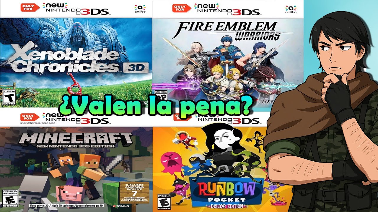 New Nintendo 3DS y sus 4 juegos fisicos exclusivos😅