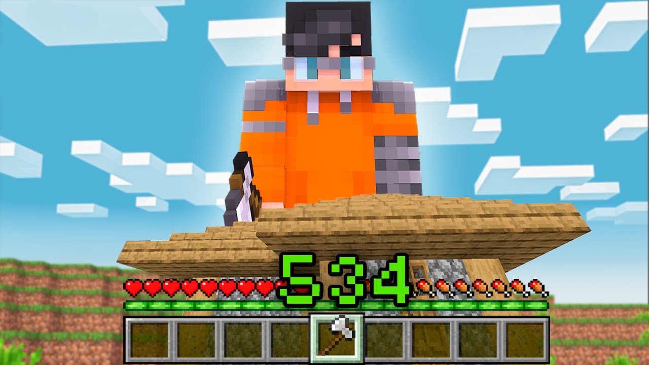 Minecraft pero mi Experiencia cambia mi Tamaño