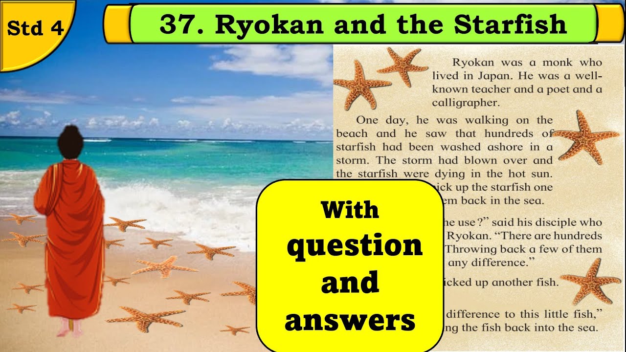 37. Ryokan and the Starfish | std 4 | English Balbharati | Easy explanation with question  answers