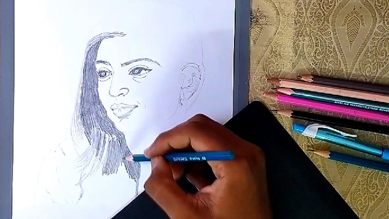 #Nazriya #actressportrait  Nazriya | pencil drawing step by step 🤩👍