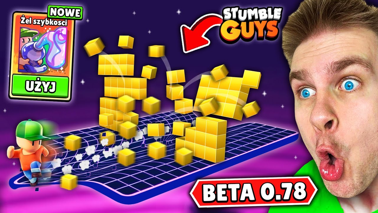Testuję ⚠️ NOWĄ ZDOLNOŚĆ (ŻEL SZYBKOŚCI) 💨 + 20x NOWE SKINY z (BETA 0.78) ✅ w Stumble Guys! 😱