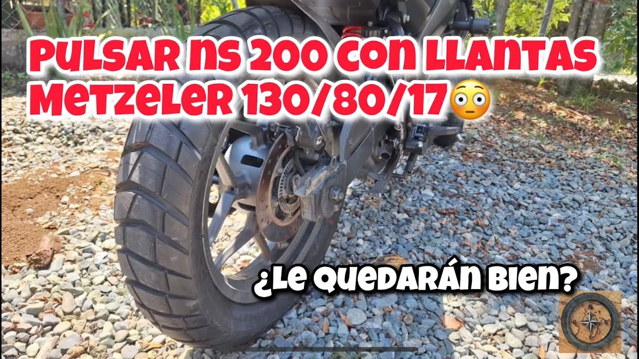 Pulsar NS200 con llantas METZELER 130/80/17