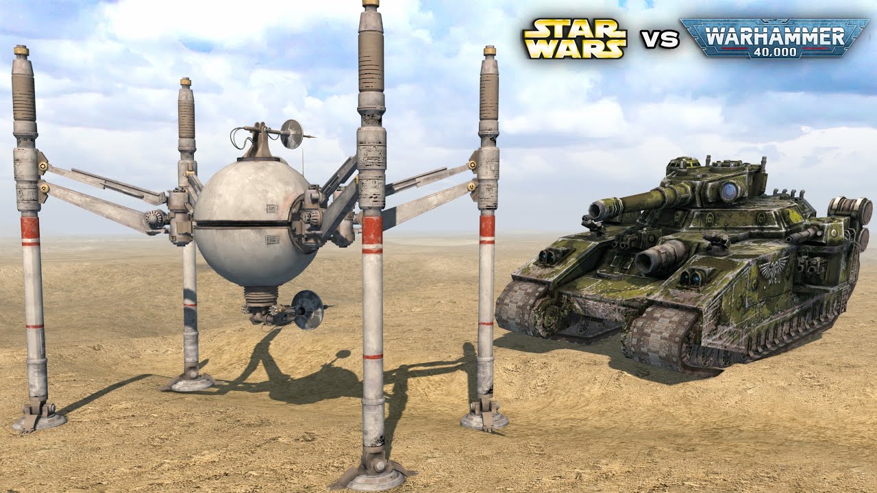 BATTLE DROIDS vs IMPERIAL GUARD - Star Wars vs Warhammer 40k [4K, Cinematic]