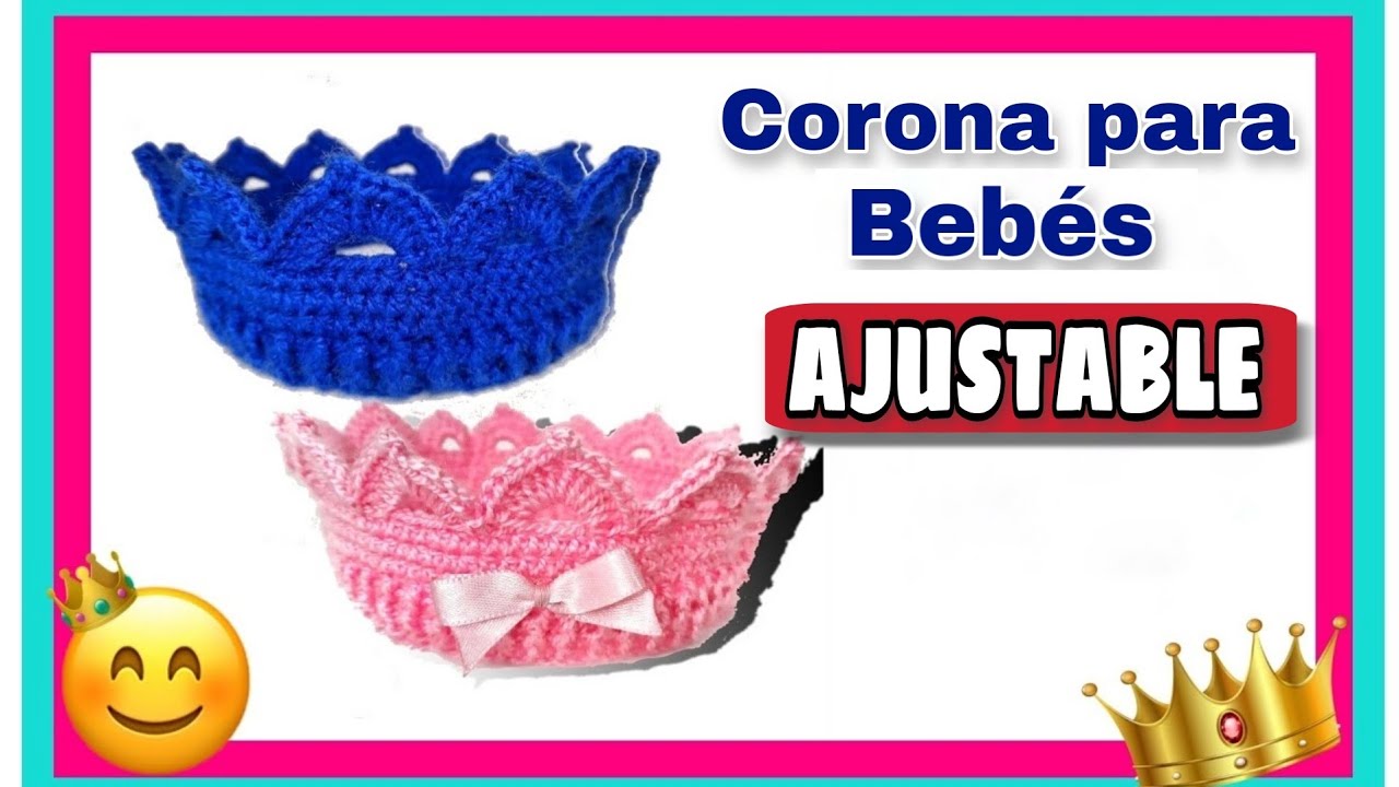 Como Hacer CORONA TEJIDA a CROCHET para BEBE 🤴 #002
