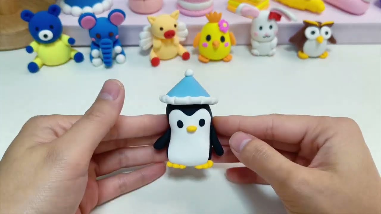 ✨ Adorable Air Dry Clay Penguin Tutorial | Step-by-Step DIY Craft for Beginners! ✨