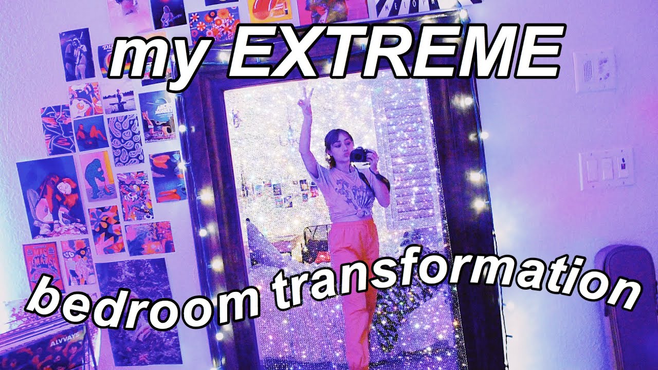 my EXTREME bedroom transformation/ makeover! (pinterest & indie tik tok inspired)