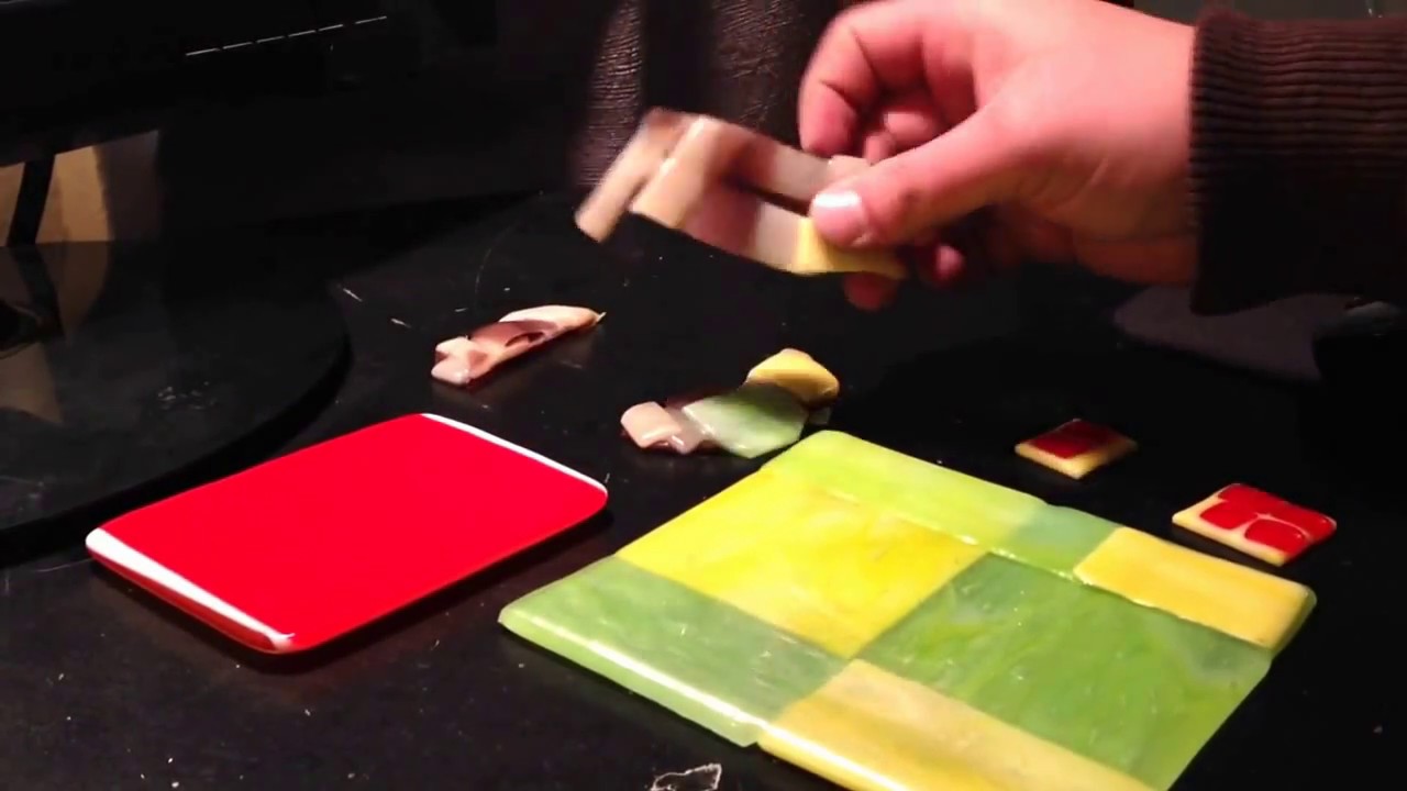 Fused Glass pieces that came out of Kiln load 1 slumped