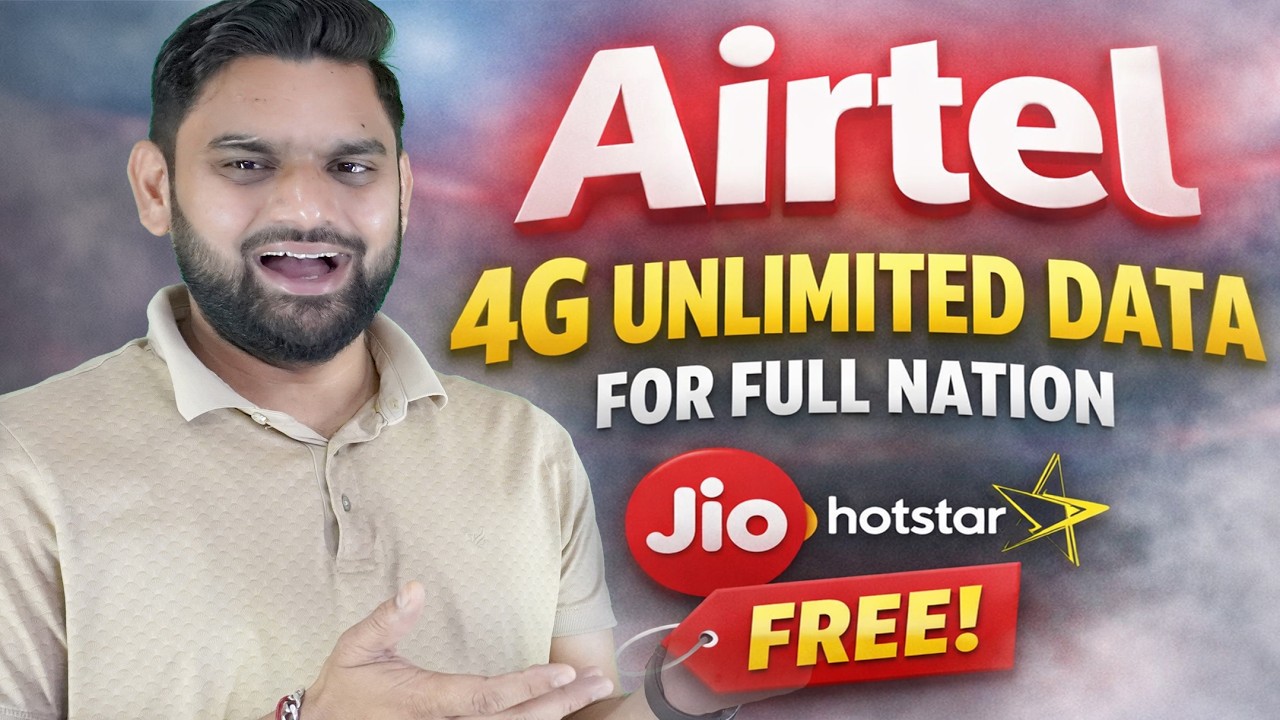 Airtel ₹399 4G unlimited Data Plan 🔥 FREE JioHotstar + 2.5GB/Day Data! Full Details |