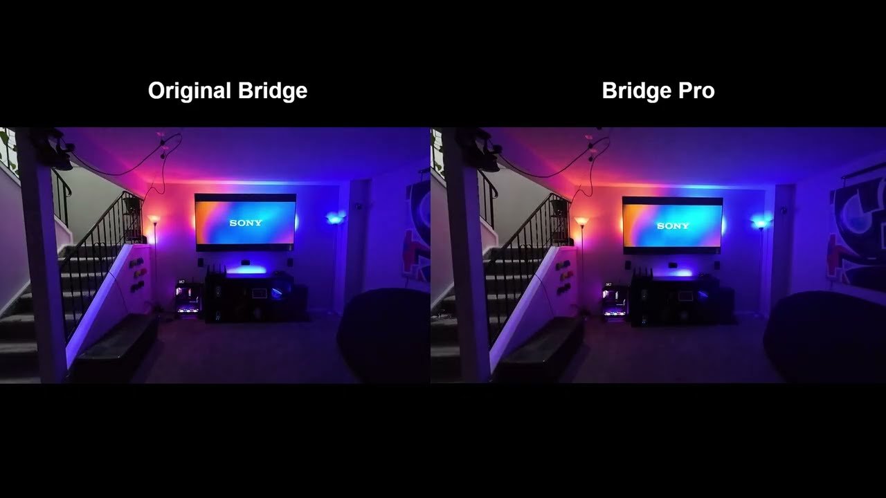 Philips Hue Bridge vs Hue Bridge Pro - 4k Sync Box Comparison (Spider-Man: Across the Spider-Verse)