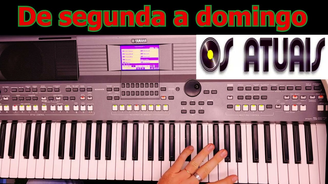 De segunda a domingo Os atuais Vídeo aula teclado