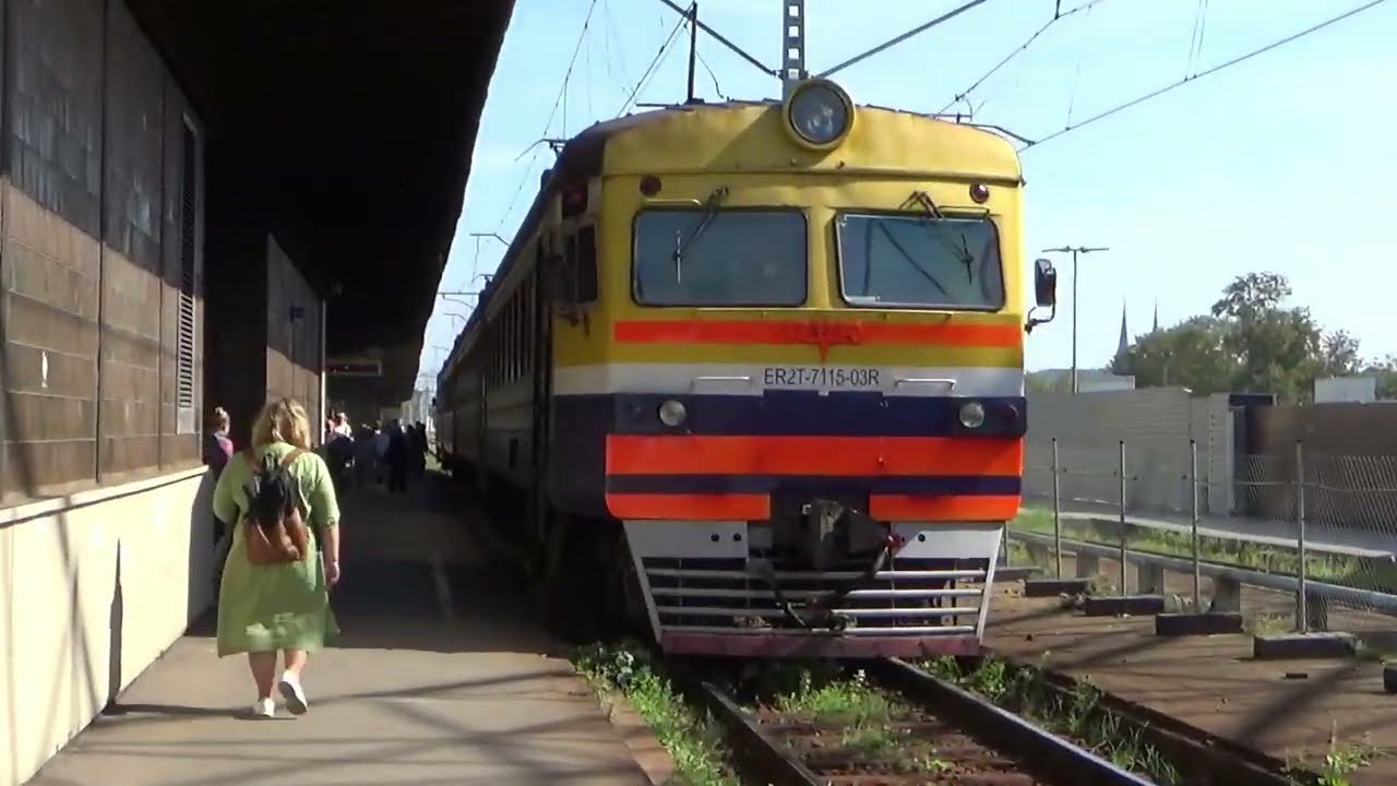Последние дни эксплуатации ЭР2Т в Латвии | Поездка на электропоезде ЭР2Т-7115;7114