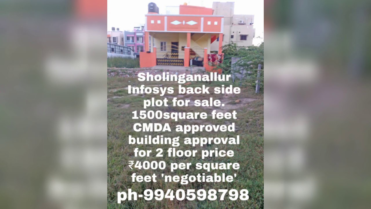 OMR Chennai Sholinganallur CMDA Approved plot with 2floors approval for sale!