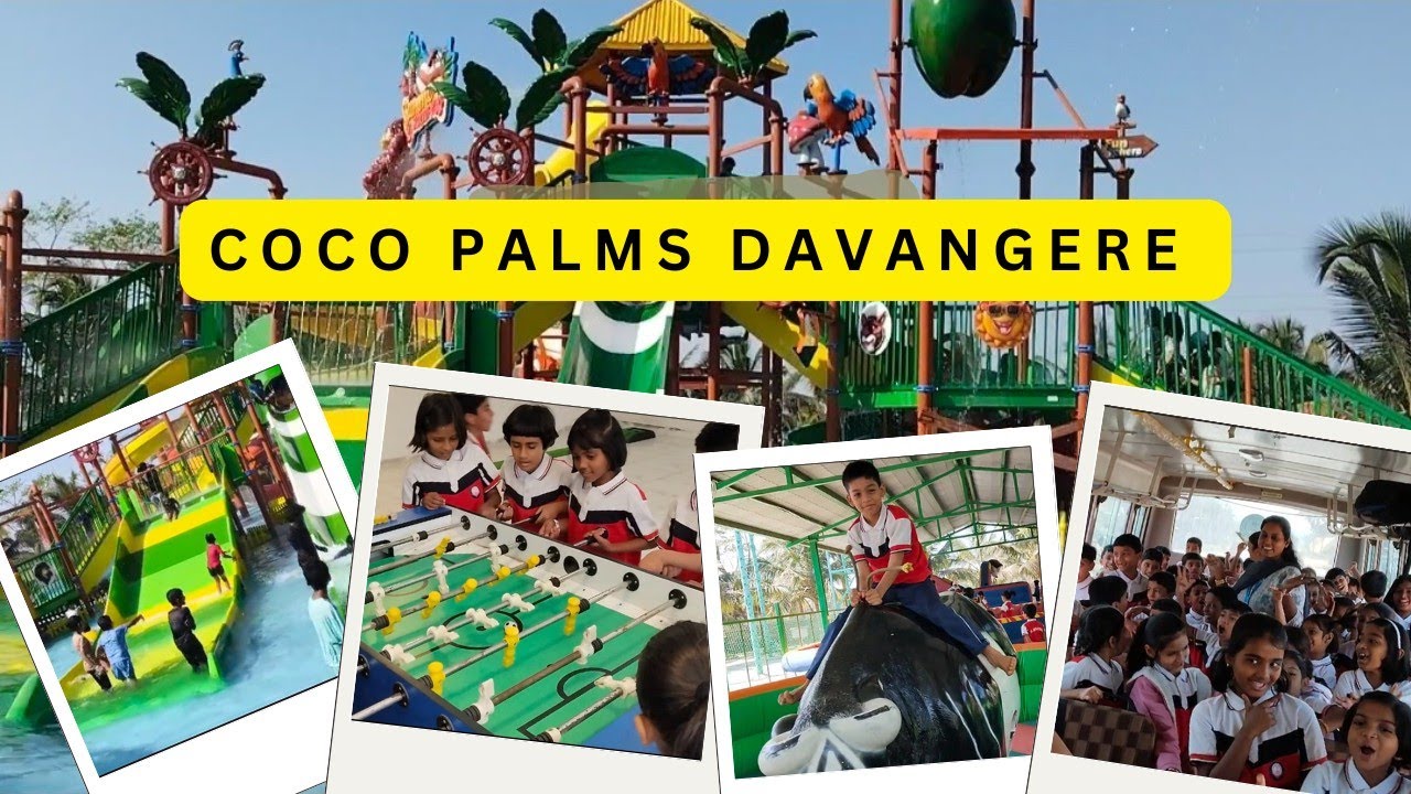 Coco Palms | Water Park Davangere | School Picnic | Activities | Water games | Kannada Vlog 