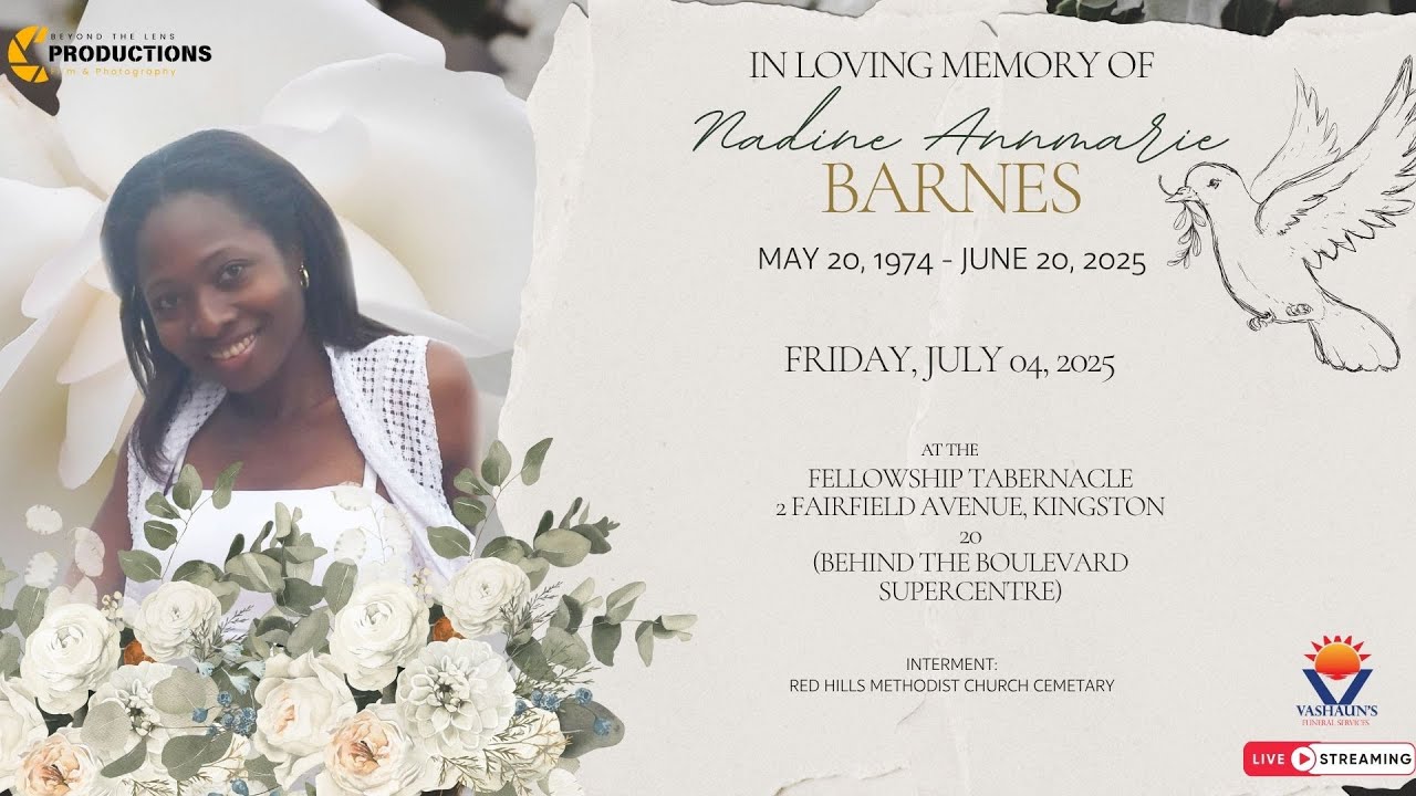 THANKSGIVING SERVICE FOR THE LIFE OF NADINE ANNMARIE BARNES