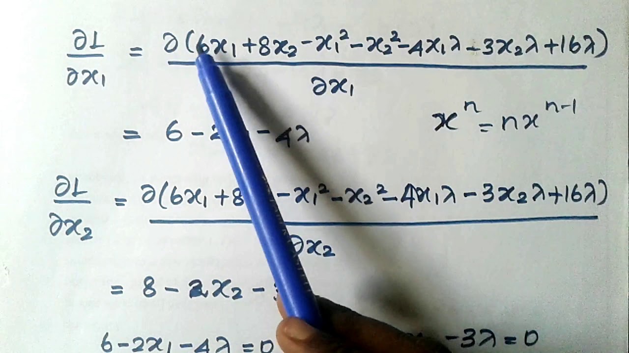 Lagrangian Method in Tamil || Lagrangian multiplier method