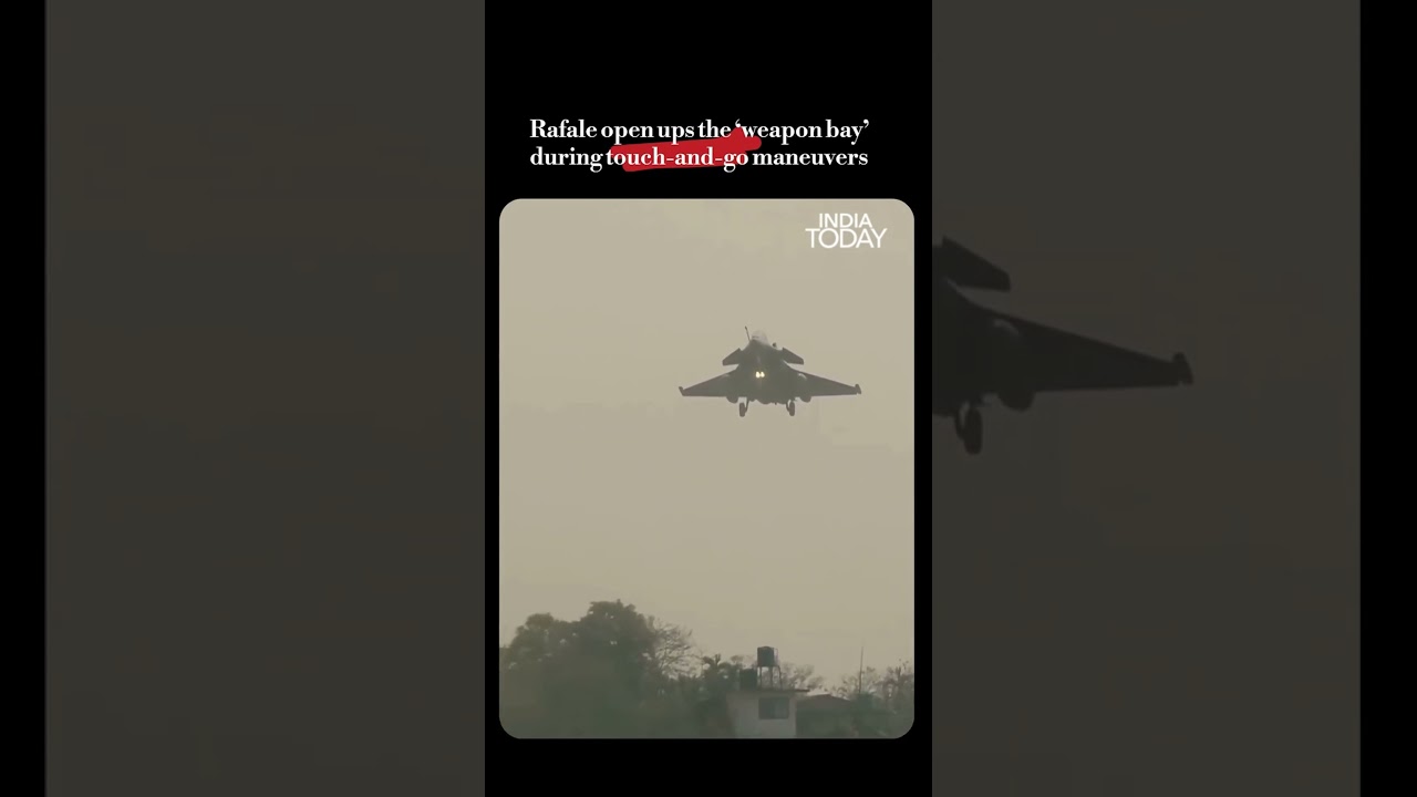 Unmissable: Dassault Rafale Opens Weapon Bay During Touch-and-Go