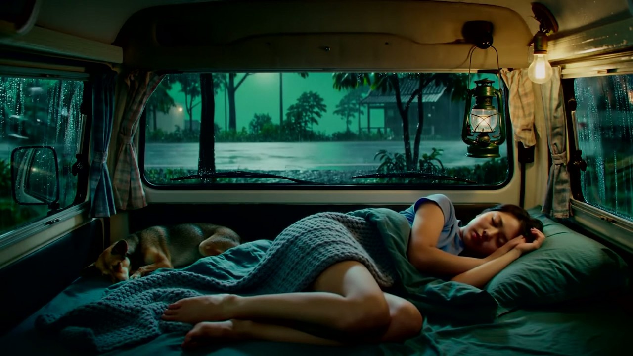 Warm Rain Sounds for Insomnia - Instantly Fall Asleep with Rain on Car Roof