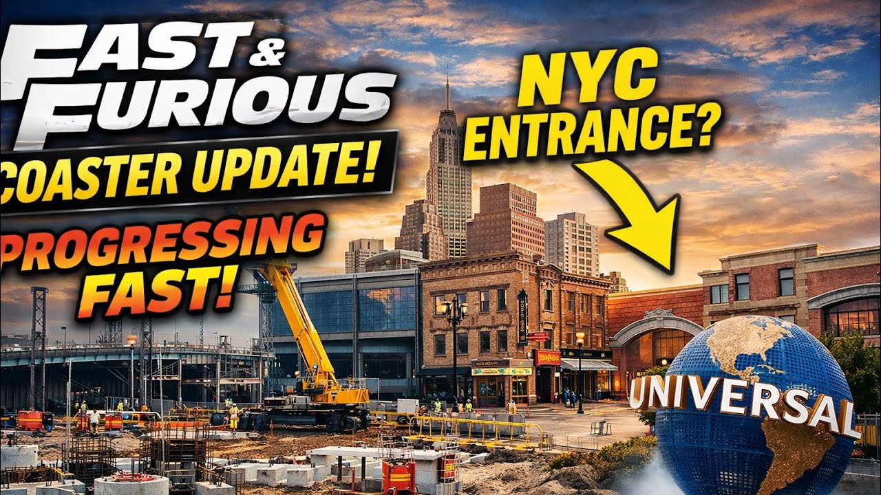 Fast & Furious Coaster Construction Update | Universal Orlando Progress + NYC Entrance Rumor