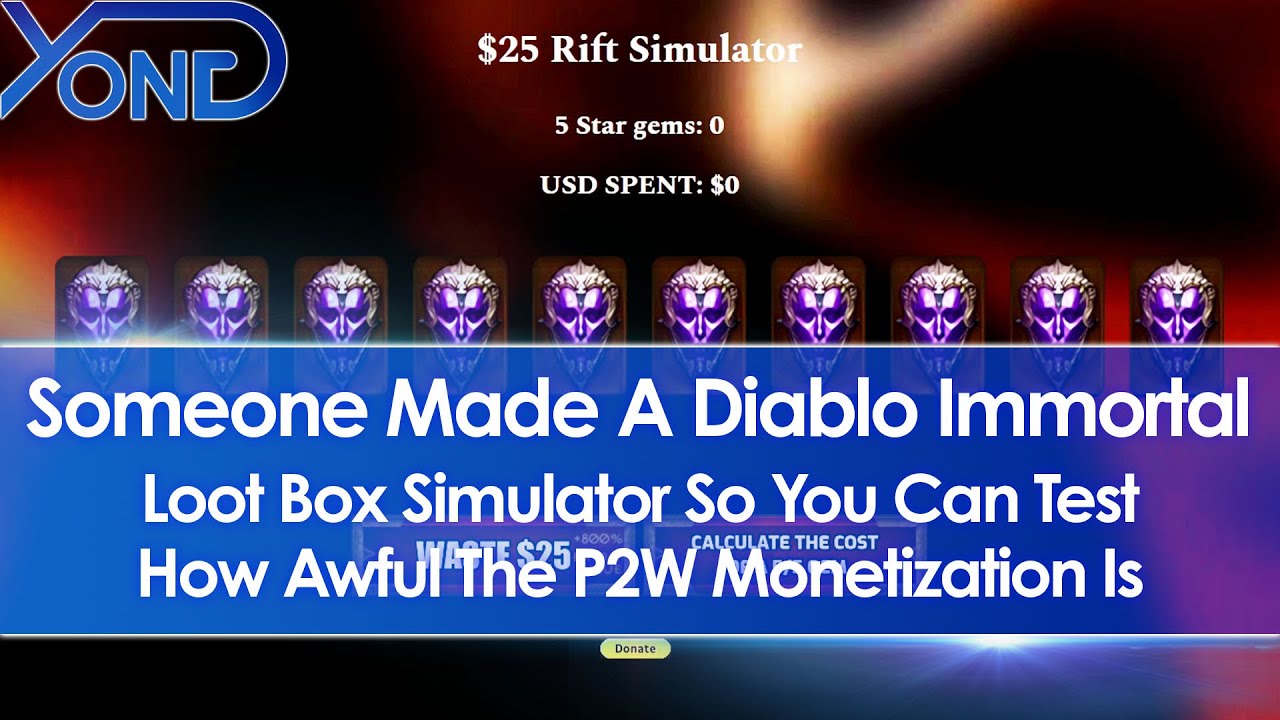 Diablo Immortal Loot Box Simulator Shows How Awful Its P2W Monetization Is