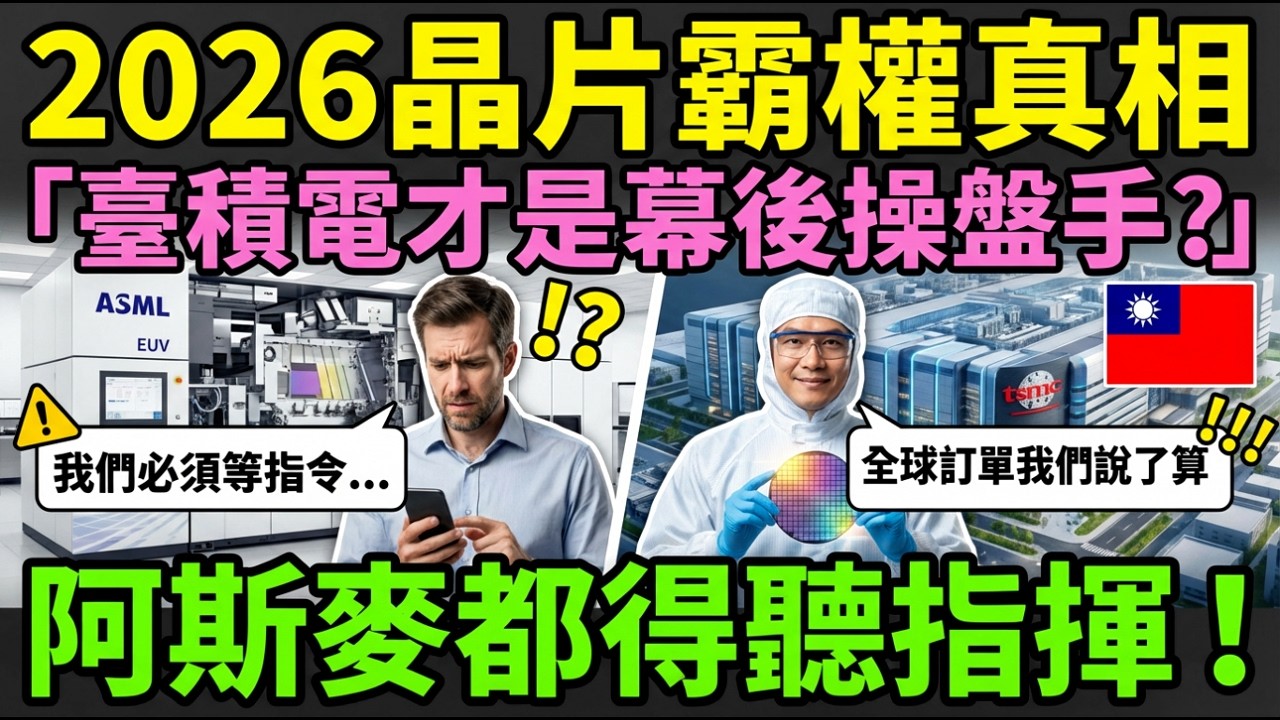 2026晶片霸權真相：臺積電才是幕後操盤手？阿斯麥都得聽指揮！