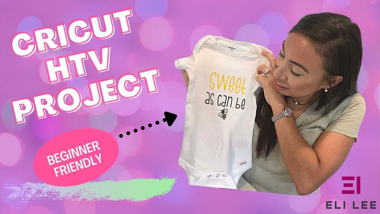Cricut Maker HTV Baby Onesie, Beginner Friendly, Heat Transfer Vinyl