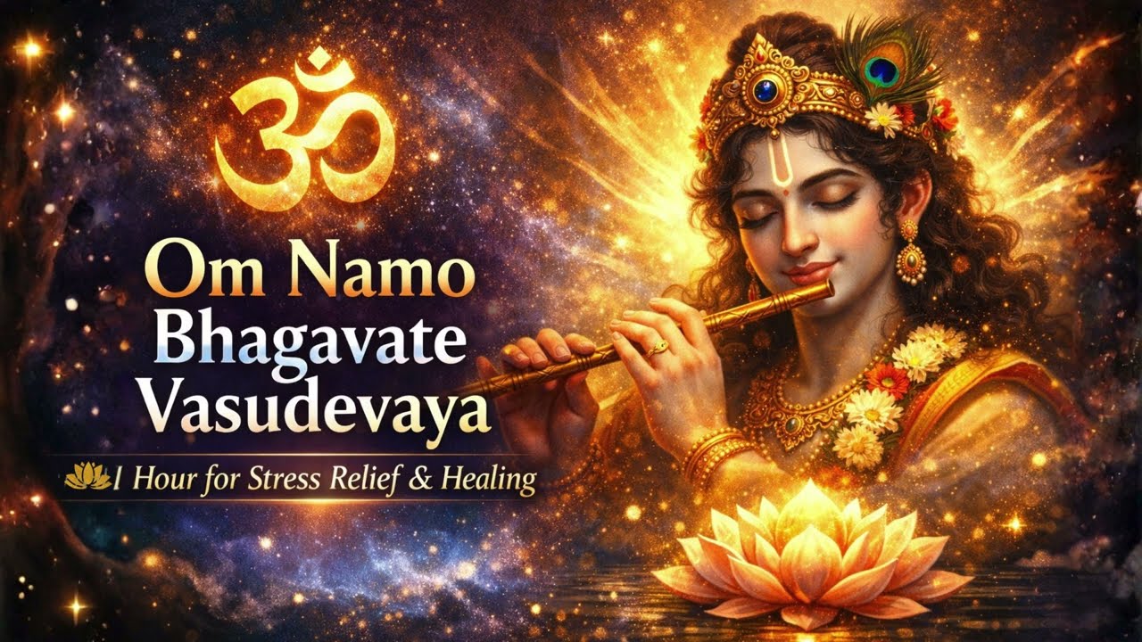 Om Namo Bhagavate Vasudevaya 🕉️ | 1 Hour Powerful Krishna Mantra for Peace, Healing & Positivity