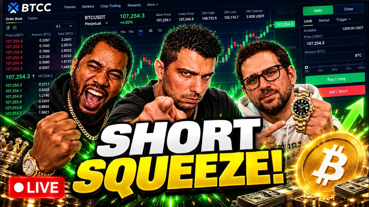 Bitcoin Short Squeeze? Live Trading & TA