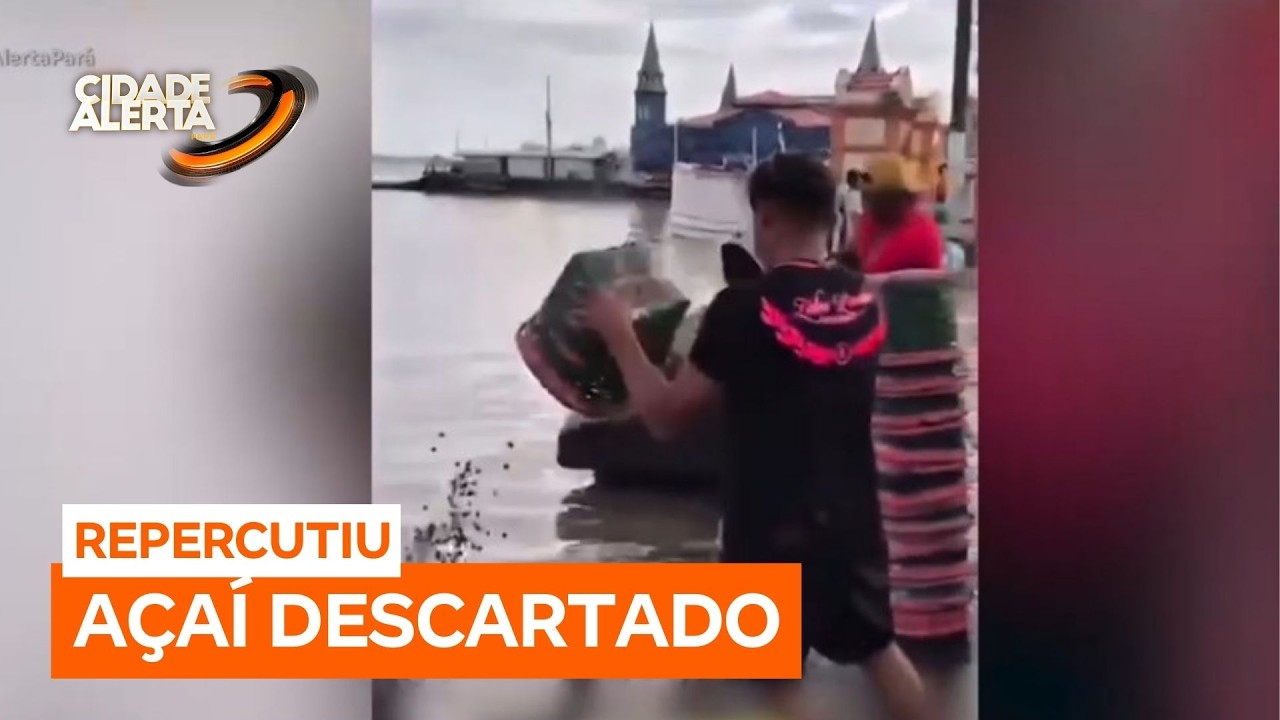 Vídeo de descarte de açaí na Baía do Guajará gera repercussão em Belém (PA)